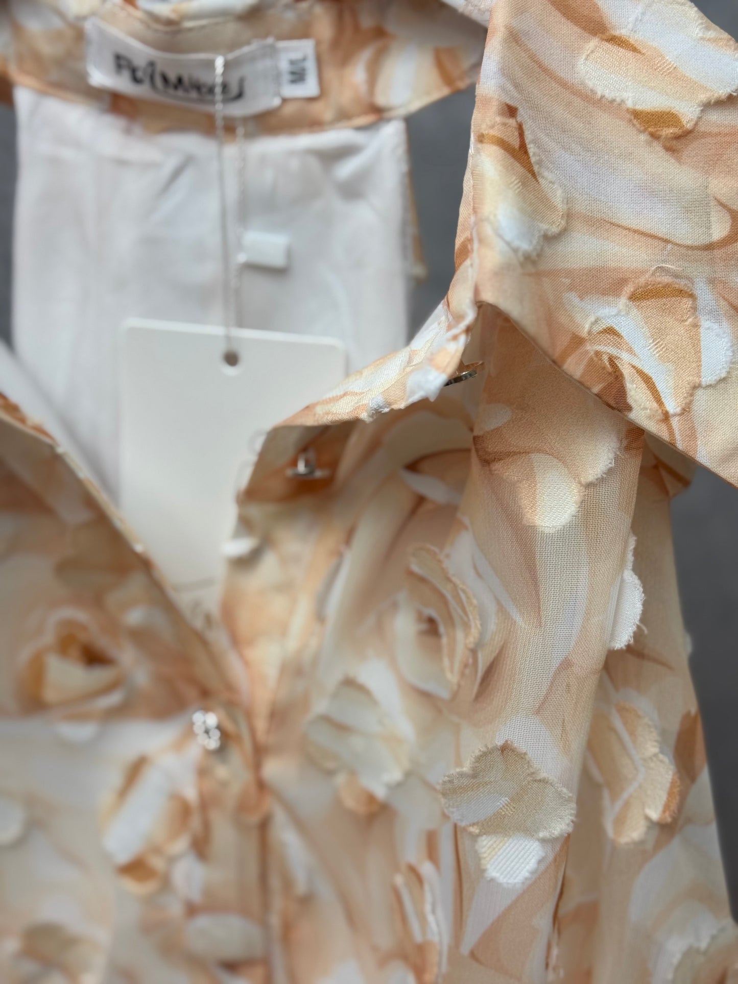 Floral Mini Dress with Elegant Buttons